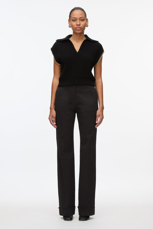 3.1 Phillip Lim Cuffed Kick Flare Trouser BLACK