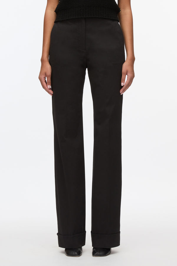 3.1 Phillip Lim Cuffed Kick Flare Trouser BLACK