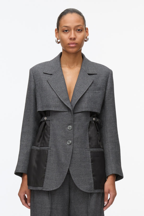 3.1 Phillip Lim Deconstructed Blazer GREY MELANGE