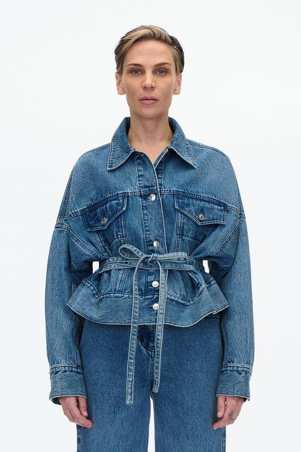 3.1 Phillip Lim Denim Boxy Jacket BLUE