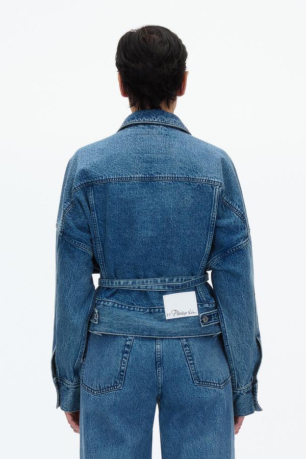 3.1 Phillip Lim Denim Boxy Jacket BLUE