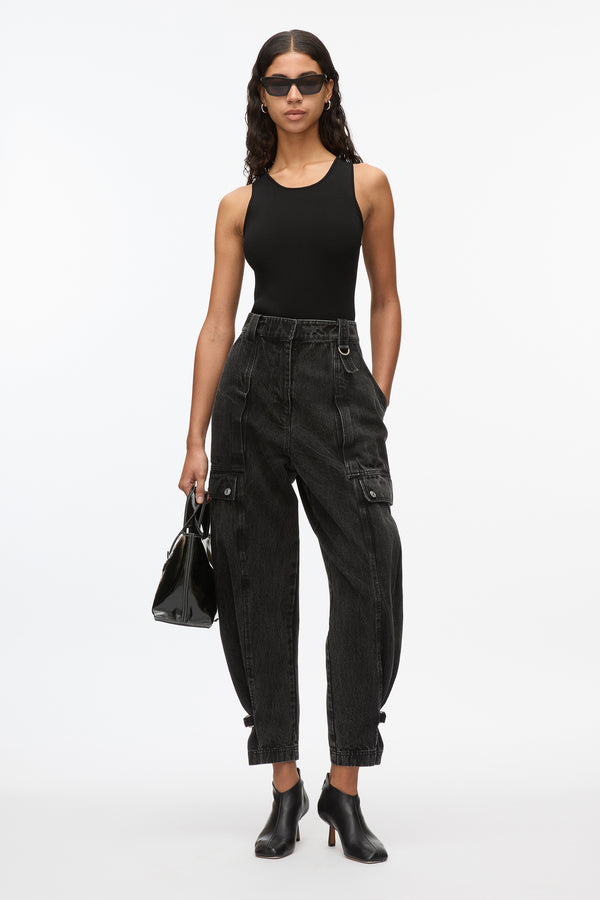 3.1 phillip lim Denim Cargo Jean WASHED BLK