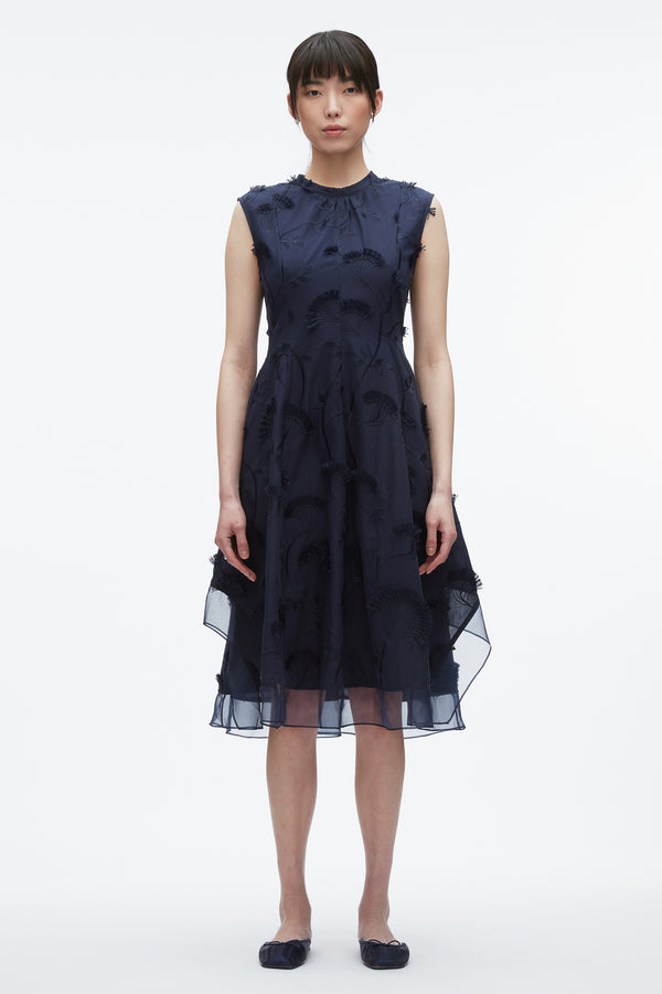 3.1 Phillip Lim Fil Coupé Midi Dress MIDNIGHT