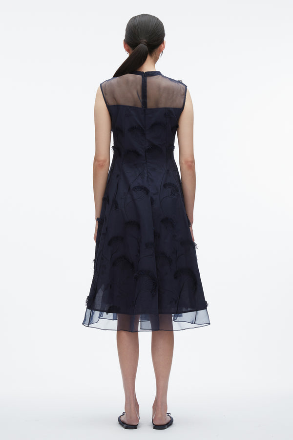 3.1 Phillip Lim Fil Coupé Midi Dress MIDNIGHT