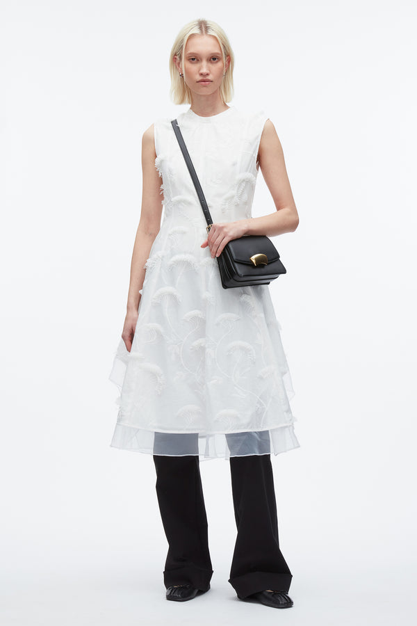 3.1 Phillip Lim Fil Coupé Midi Dress WHITE