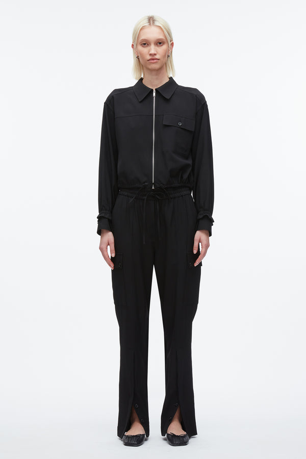 3.1 Phillip Lim Fluid Tailoring Cargo Pant BLACK