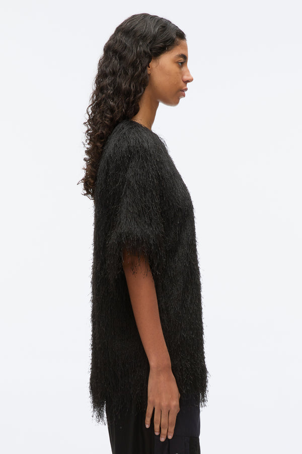 3.1 Phillip Lim Fringe Boxy Tee BLACK