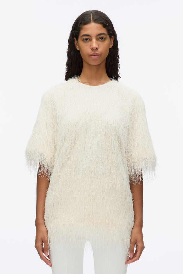 3.1 Phillip Lim Fringe Boxy Tee IVORY