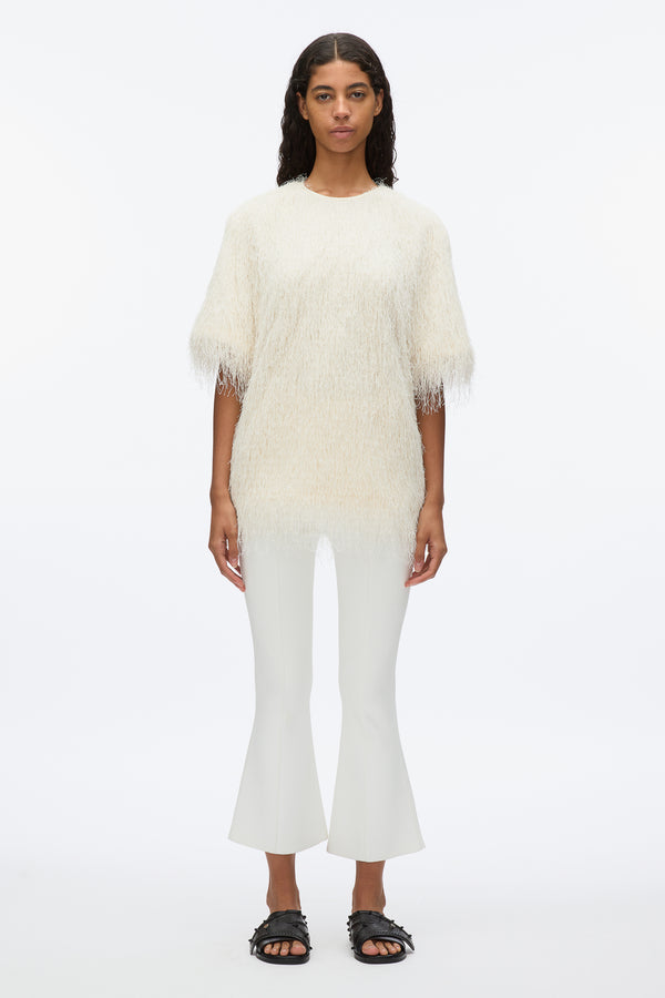 3.1 Phillip Lim Fringe Boxy Tee IVORY