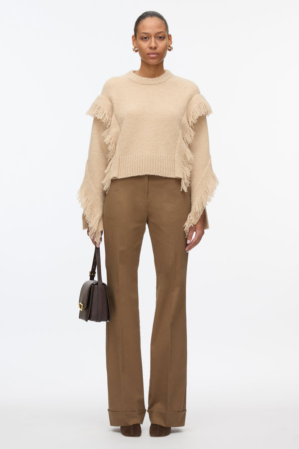 3.1 Phillip Lim Fringe Crewneck Pullover PRALINE