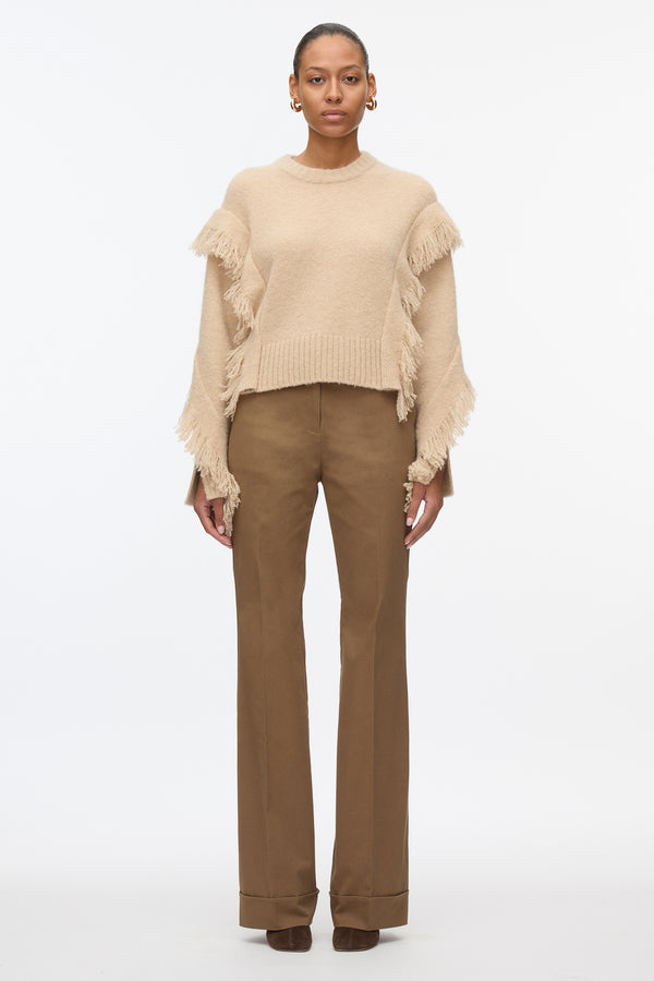 3.1 Phillip Lim Fringe Crewneck Pullover PRALINE