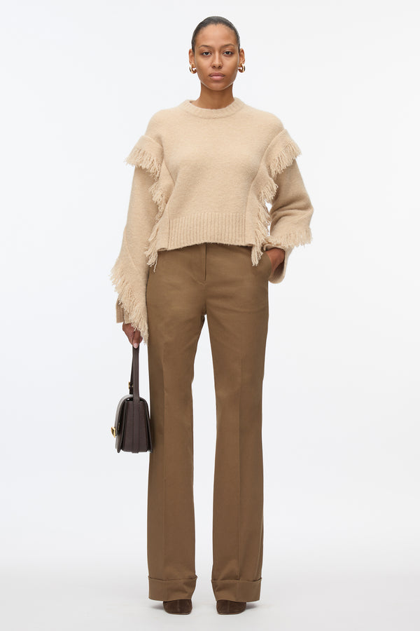 3.1 phillip lim Fringe Crewneck Pullover PRALINE