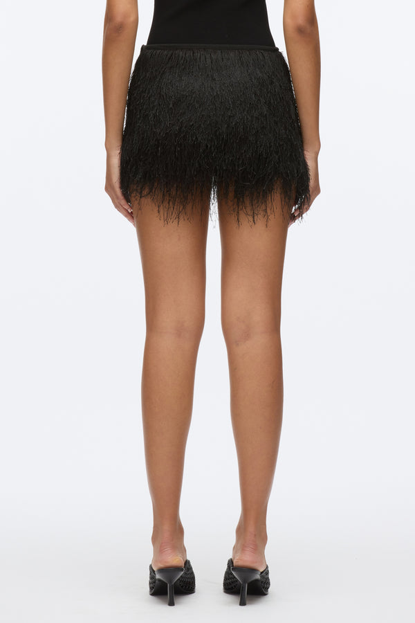 3.1 Phillip Lim Fringe Mini Slip Skirt BLACK