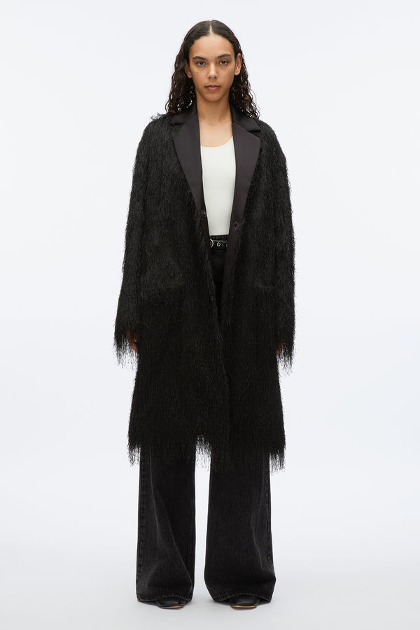 3.1 Phillip Lim Fringe Tuxedo Coat BLACK