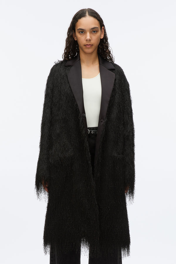 3.1 Phillip Lim Fringe Tuxedo Coat BLACK