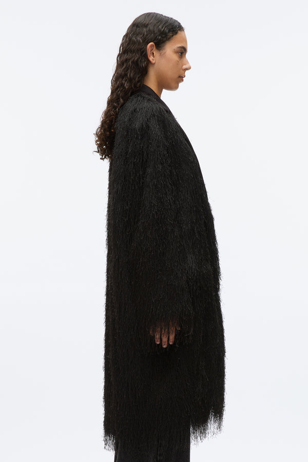 3.1 Phillip Lim Fringe Tuxedo Coat BLACK