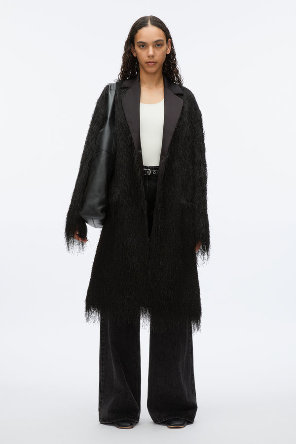 3.1 phillip lim Fringe Tuxedo Coat BLACK