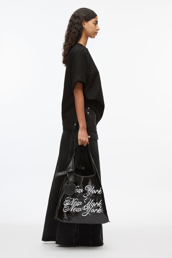 3.1 Phillip Lim Fringe Tweed Tee BLACK