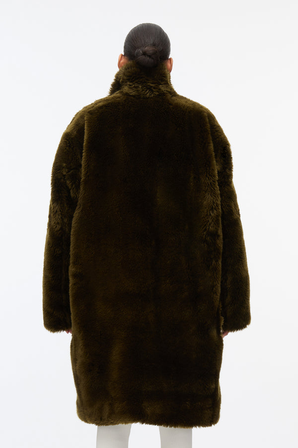 3.1 Phillip Lim Heritage Faux Fur Coat PINE