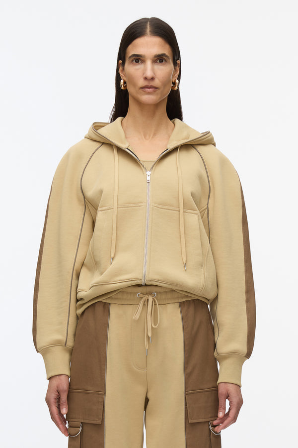 3.1 Phillip Lim Hybrid Terry Hoodie KHAKI-OAK