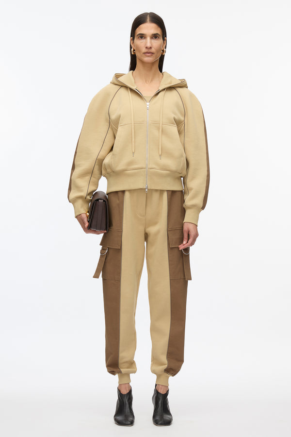 3.1 phillip lim Hybrid Terry Hoodie KHAKI-OAK