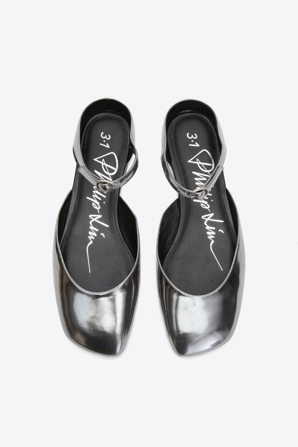 3.1 Phillip Lim ID Mary Jane Flat SILVER