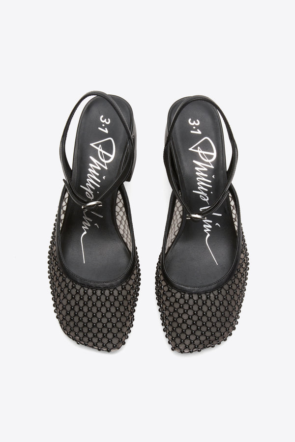 3.1 Phillip Lim ID Mesh Mary Jane Pump BLACK