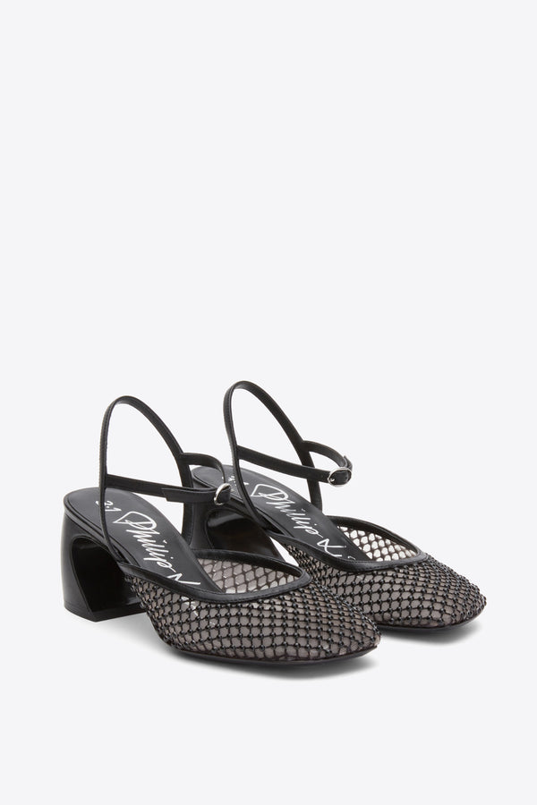 3.1 Phillip Lim ID Mesh Mary Jane Pump BLACK