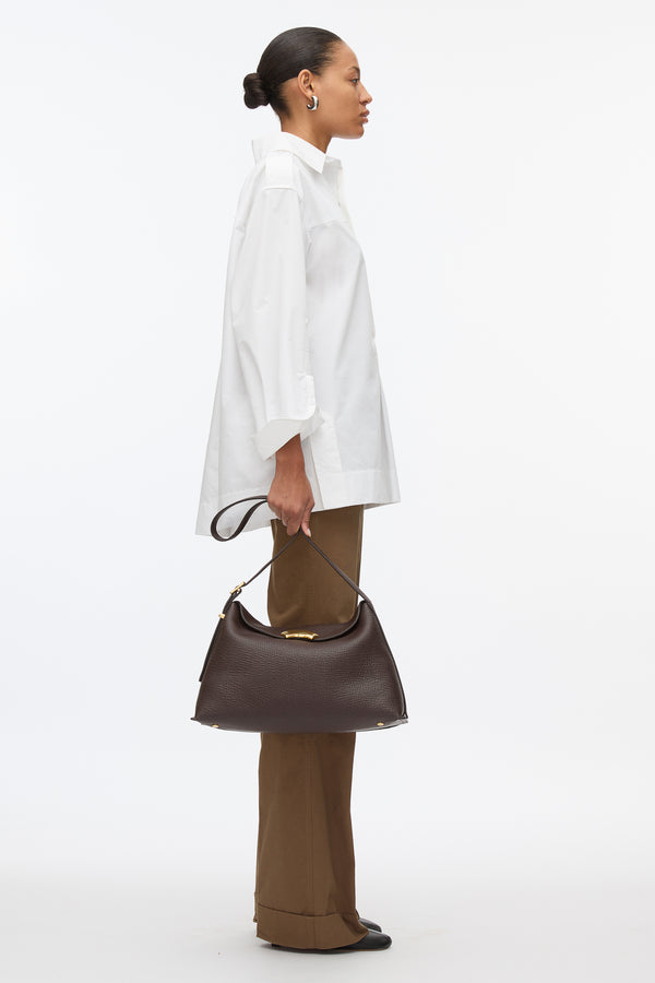 3.1 Phillip Lim ID Soft Shoulder Bag DK CHOCOLATE