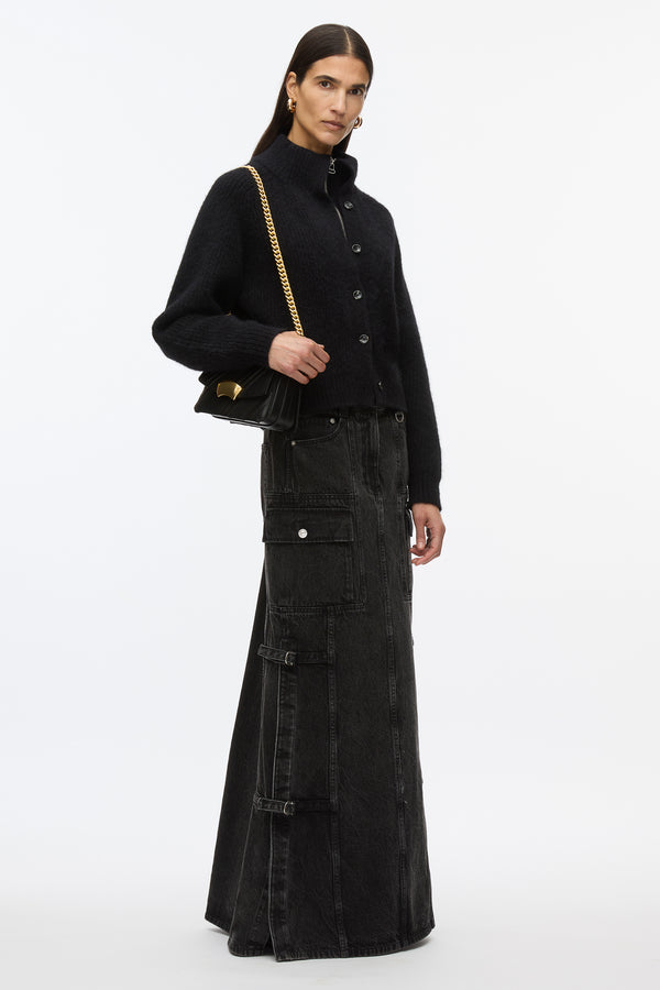 3.1 Phillip Lim Infinity Placket Cardigan BLACK