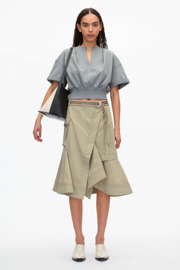 3.1 phillip lim Layered Flounce Cargo Skirt FOG