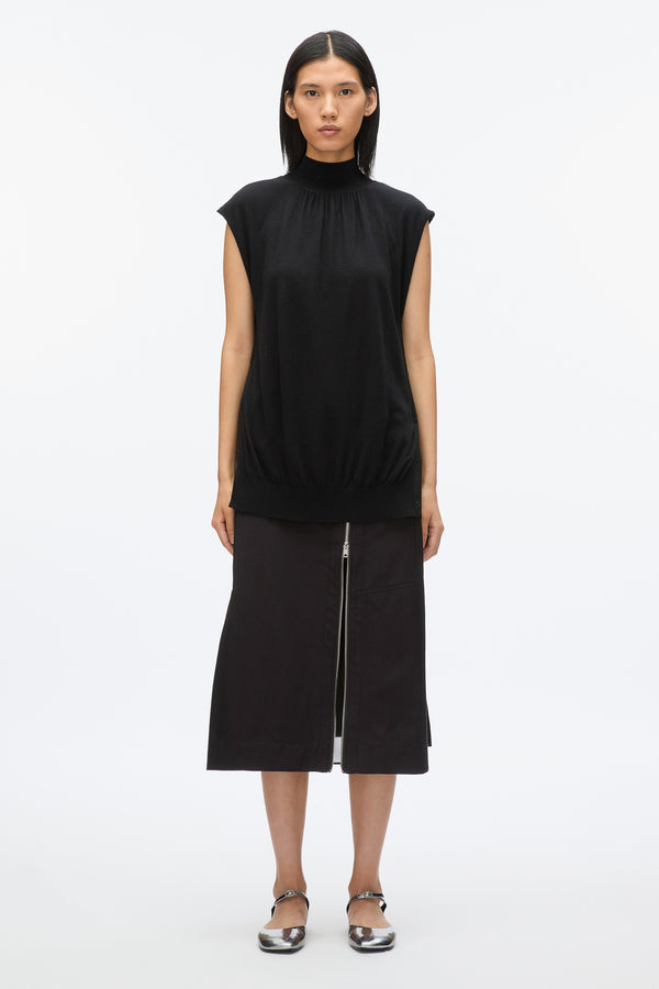 3.1 Phillip Lim Mockneck Shell BLACK