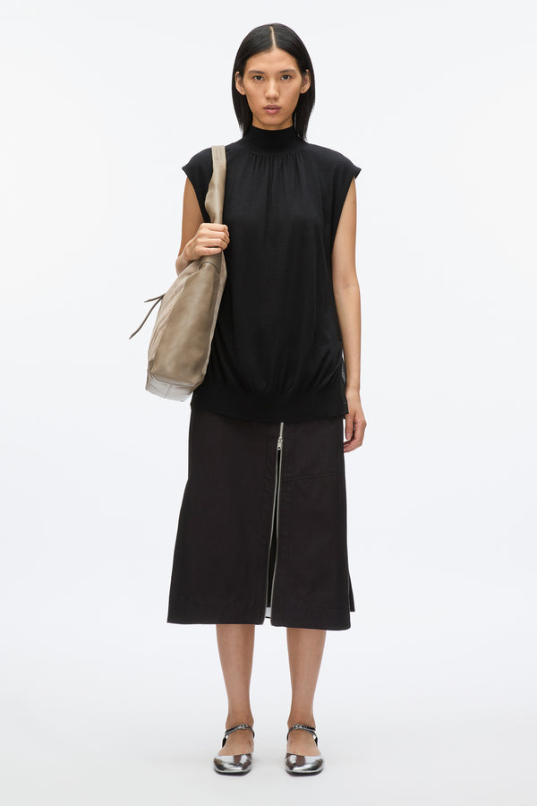 3.1 phillip lim Mockneck Shell BLACK