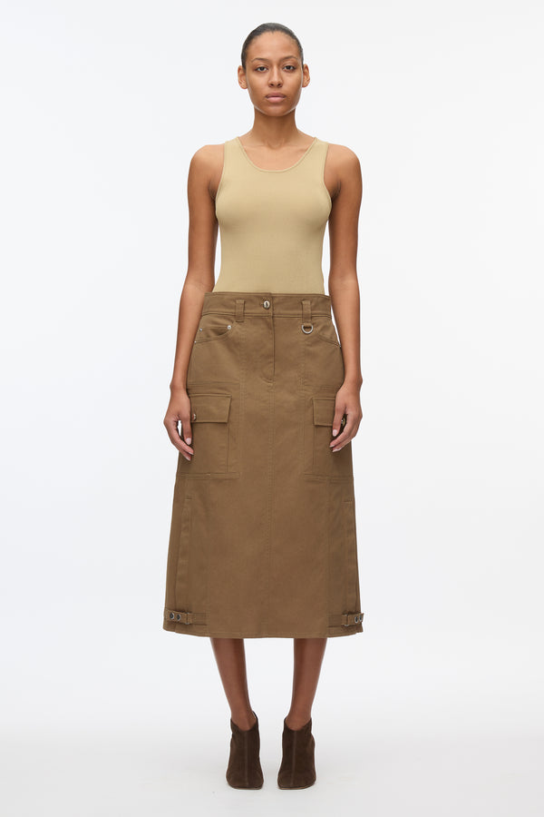 3.1 Phillip Lim Oak Utility Cargo Skirt OAK