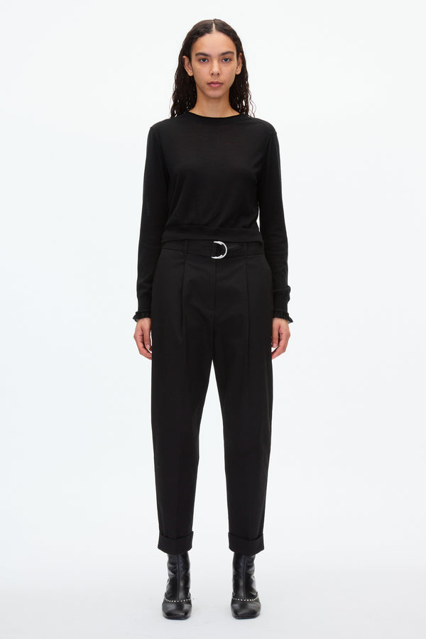 3.1 phillip lim Pleat Carrot Pant BLACK