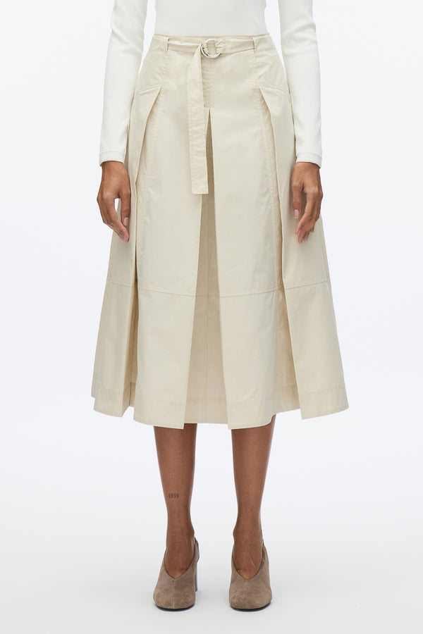 3.1 Phillip Lim Pleated Utility Skirt STONE