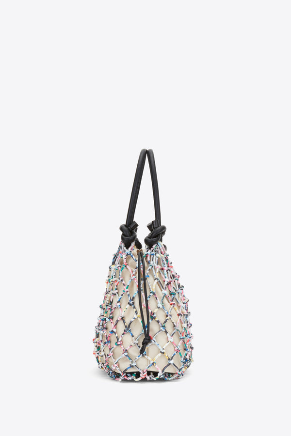 3.1 Phillip Lim Printed Macrame Mini Sac BLK MULTI