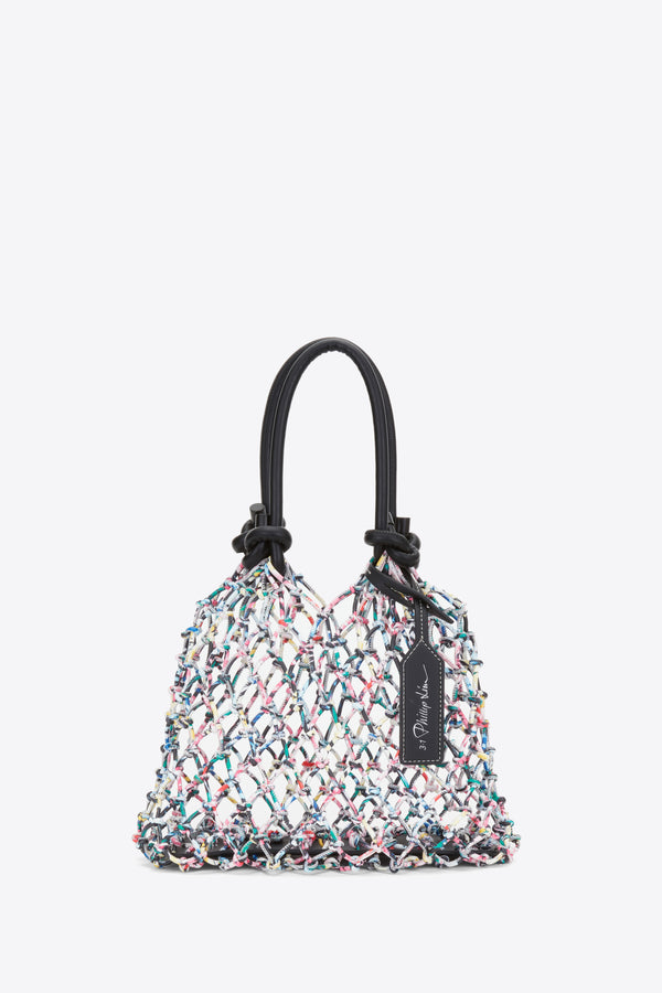 3.1 Phillip Lim Printed Macrame Mini Sac BLK MULTI