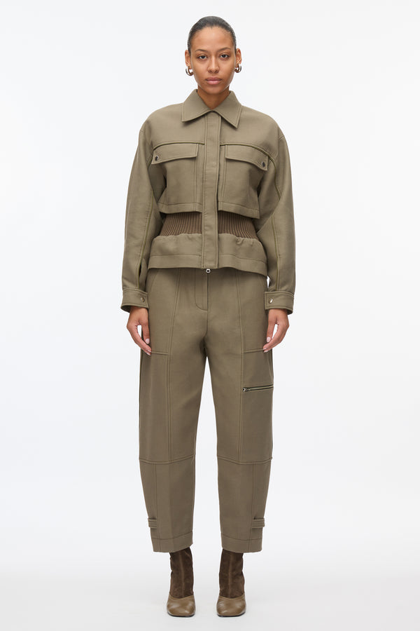 3.1 Phillip Lim Sergeant Peplum Jacket ARMY