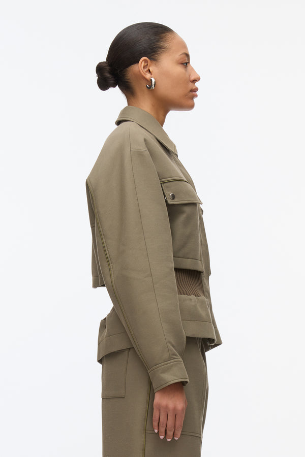3.1 Phillip Lim Sergeant Peplum Jacket ARMY