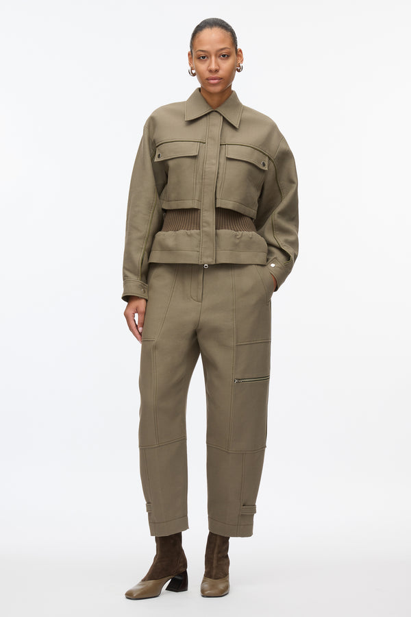 3.1 phillip lim Sergeant Peplum Jacket ARMY