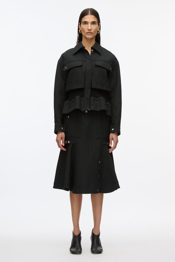 3.1 Phillip Lim Sergeant Peplum Jacket BLACK