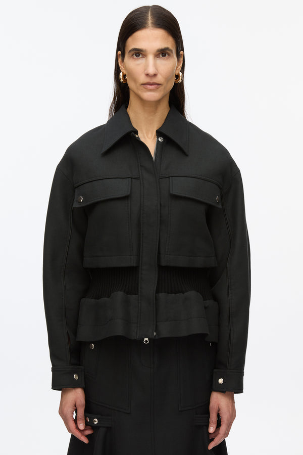3.1 Phillip Lim Sergeant Peplum Jacket BLACK