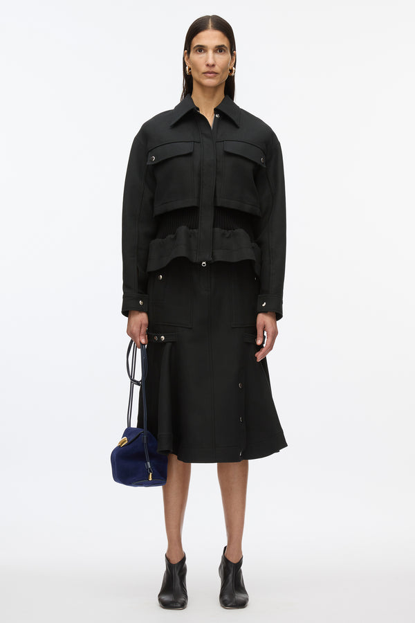 3.1 Phillip Lim Sergeant Peplum Jacket BLACK