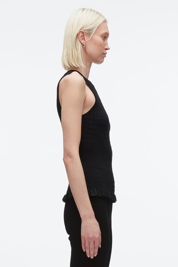 3.1 Phillip Lim Shadow Stripe Tank BLACK