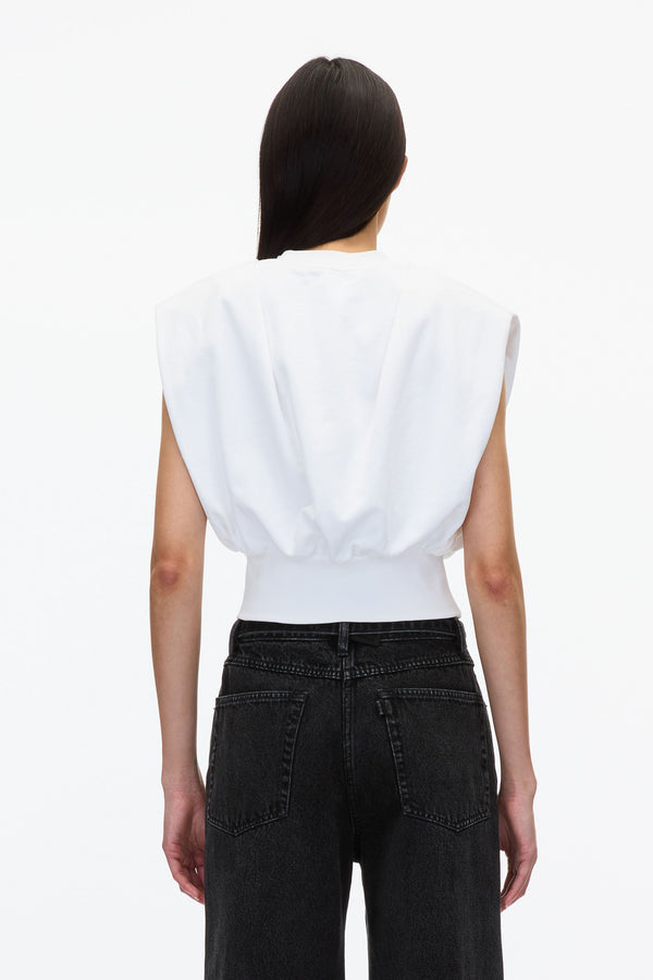 3.1 Phillip Lim Sleeveless French Terry Top WHITE