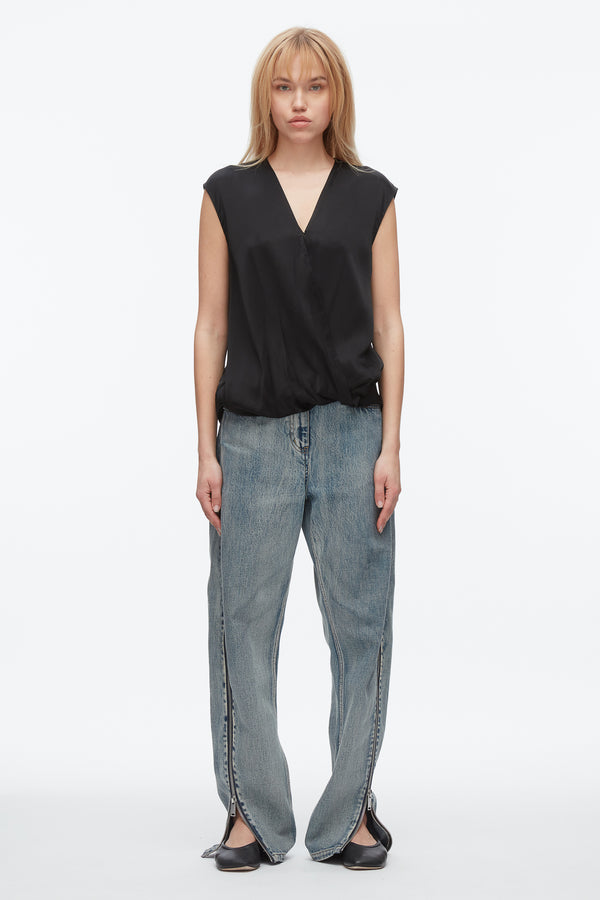 3.1 Phillip Lim Soft Drape Sleeveless Blouse BLACK
