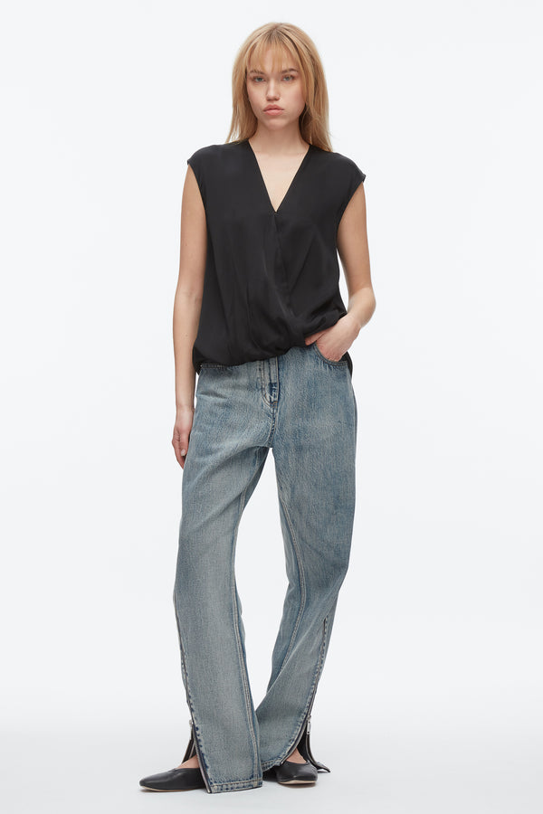 3.1 phillip lim Soft Drape Sleeveless Blouse BLACK