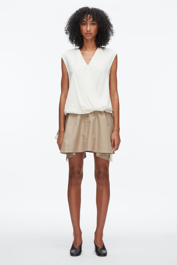 3.1 Phillip Lim Soft Drape Sleeveless Blouse IVORY