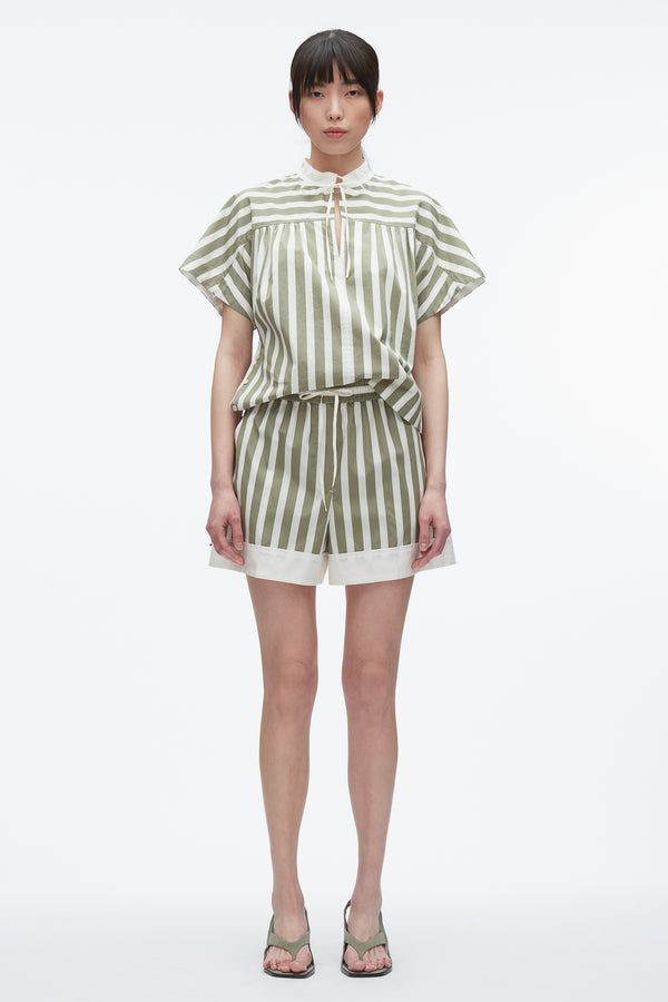 3.1 Phillip Lim Stripe Boxer Shorts THYME MULTI